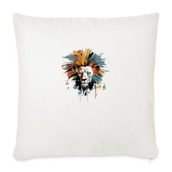Koji the lion - Sofa pillowcase 17,3'' x 17,3'' (45 x 45 cm) - natural white - Front