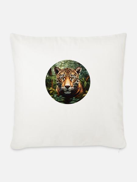 Jaguar - Sofakissenbezug 45 x 45 cm - Naturweiß 