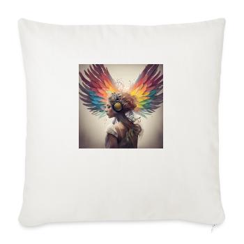 Elfe de la musique - Housse de coussin décorative 45 x 45 cm - blanc nature - Devant
