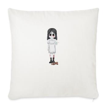 Girl horror 2 - Sofa pillowcase 17,3'' x 17,3'' (45 x 45 cm) - natural white - Front