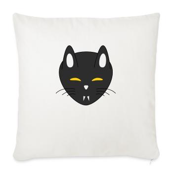 Halloween vampire cat - Sofa pillowcase 17,3'' x 17,3'' (45 x 45 cm) - natural white - Front