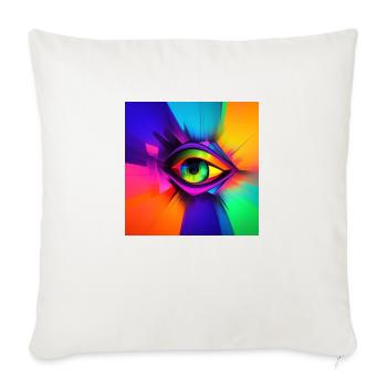 Auge Abstrakt - Sofakissenbezug 45 x 45 cm - Naturweiß  - Vorne