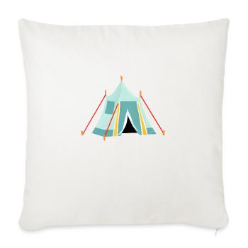 Camping, Camping, Caravan, Camp Gift, Motorhome - Sofa pillowcase 17,3'' x 17,3'' (45 x 45 cm) - natural white - Front