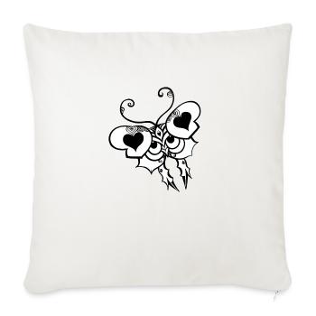 papillon - Housse de coussin décorative 45 x 45 cm - blanc nature - Devant