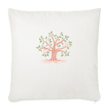 Tree of Life Tree of Life Meditation Yoga - Sofa pillowcase 17,3'' x 17,3'' (45 x 45 cm) - natural white - Front