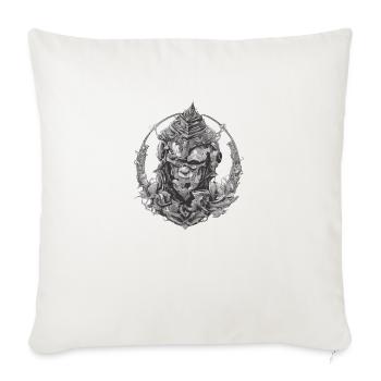 abstrakter Affe - Sofakissenbezug 45 x 45 cm - Naturweiß  - Vorne