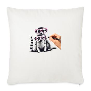 Meerkat - Sofa pillowcase 17,3'' x 17,3'' (45 x 45 cm) - natural white - Front