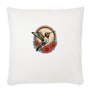Colibri - Housse de coussin décorative 45 x 45 cm - blanc nature - Devant