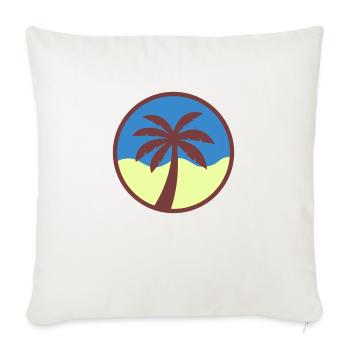 palmier - Housse de coussin décorative 45 x 45 cm - blanc nature - Devant