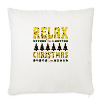 Xmas christmas santa claus nicholas naughty - Sofa pillowcase 17,3'' x 17,3'' (45 x 45 cm) - natural white - Front