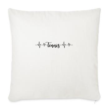 Tennis battement de cœur - Housse de coussin décorative 45 x 45 cm - blanc nature - Devant