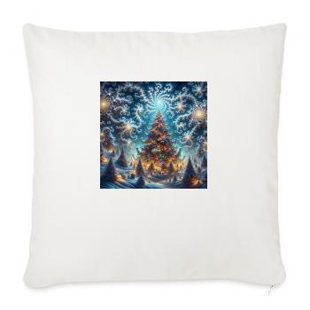 Fraktalpicture of a snowy X-Mas - Sofakissenbezug 45 x 45 cm - Naturweiß  - Vorne