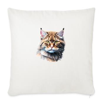 Maine Coon Cat Kitten Cat Owner Male Cat - Sofa pillowcase 17,3'' x 17,3'' (45 x 45 cm) - natural white - Front