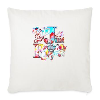 Fleurs De Papillon Coloré Rêve D’insectes Coloré Rêve - Housse de coussin décorative 45 x 45 cm - blanc nature - Devant