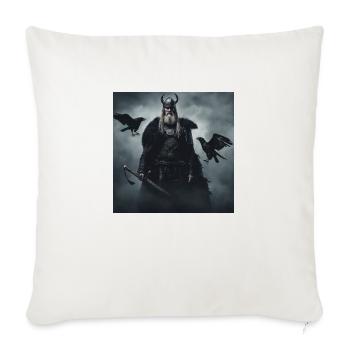 Corbeaux d’Odin - Housse de coussin décorative 45 x 45 cm - blanc nature - Devant