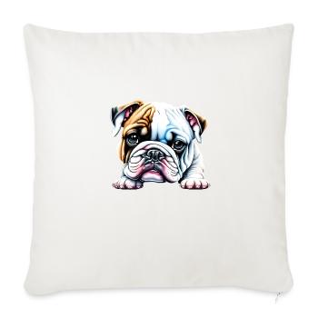 Dogs English Bulldog Dog Mastiff Dog Owner - Sofa pillowcase 17,3'' x 17,3'' (45 x 45 cm) - natural white - Front