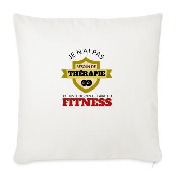Fitness - Housse de coussin décorative 45 x 45 cm - blanc nature - Devant