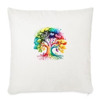 Tree of Life Yoga Tree of Life Meditation - Sofa pillowcase 17,3'' x 17,3'' (45 x 45 cm) - natural white - Front