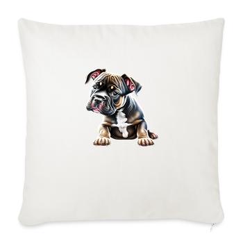 Staffordshire Bullterrier Hunde Hund Hundebesitzer - Sofakissenbezug 45 x 45 cm - Naturweiß  - Vorne