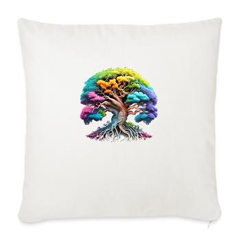 Lebensbaum Meditation Keltischer Baum des Lebens - Sofakissenbezug 45 x 45 cm - Naturweiß  - Vorne