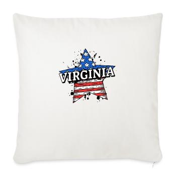 Virginia - USA - United States of America - Sofa pillowcase 17,3'' x 17,3'' (45 x 45 cm) - natural white - Front