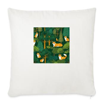 wald - Sofakissenbezug 45 x 45 cm - Naturweiß  - Vorne