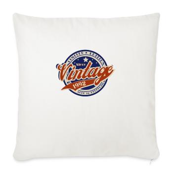 Vintage 1992—Year 1992 Birthday Gift - Sofa pillowcase 17,3'' x 17,3'' (45 x 45 cm) - natural white - Front