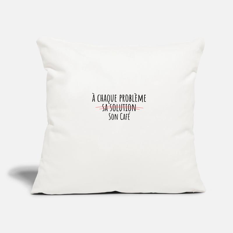 For every problem, there is a solution, its own coffee Sofa pillowcase 17,3'' x 17,3'' (45 x 45 cm)