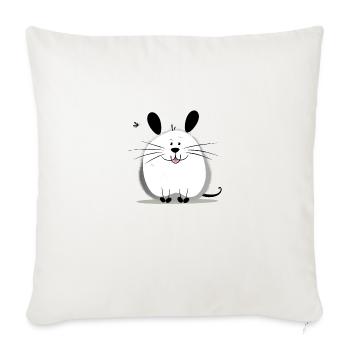 Oggo the Rat - Sofa pillowcase 17,3'' x 17,3'' (45 x 45 cm) - natural white - Front