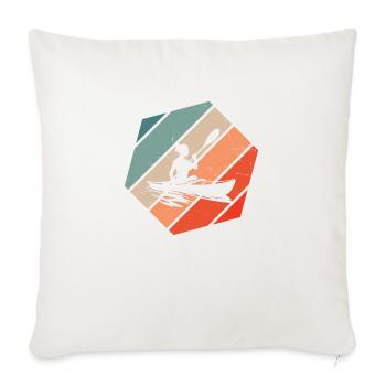 Kayak Canoë Hommes Kayak Femmes Kayak - Housse de coussin décorative 45 x 45 cm - blanc nature - Devant