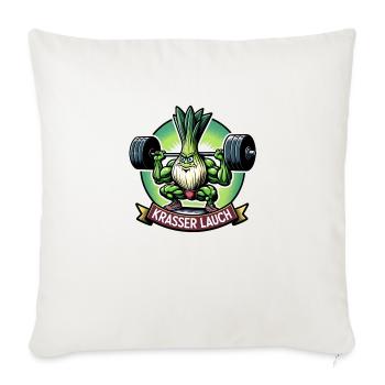 Krasser Lauch - Sofakissenbezug 45 x 45 cm - Naturweiß  - Vorne