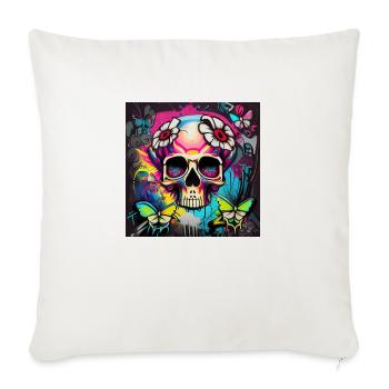 Skull - Sofa pillowcase 17,3'' x 17,3'' (45 x 45 cm) - natural white - Front