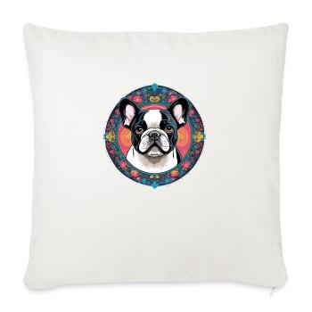 Bouledogue français - Housse de coussin décorative 45 x 45 cm - blanc nature - Devant