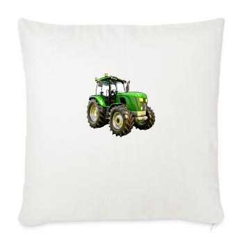 Tracteur moderne Tracteur - Housse de coussin décorative 45 x 45 cm - blanc nature - Devant