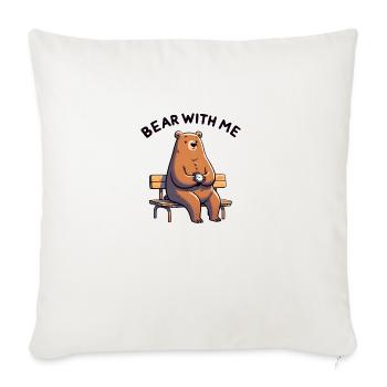 Soyez indulgent avec moi - Housse de coussin décorative 45 x 45 cm - blanc nature - Devant