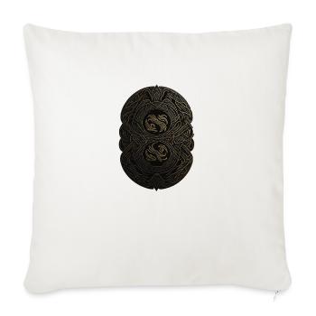 Mayan Black and Gold Monogram - Sofa pillowcase 17,3'' x 17,3'' (45 x 45 cm) - natural white - Front