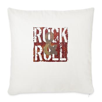 Musique, Rétro, Heavy Metal, Hard Rock, Punk, Vinyle, Pop - Housse de coussin décorative 45 x 45 cm - blanc nature - Devant