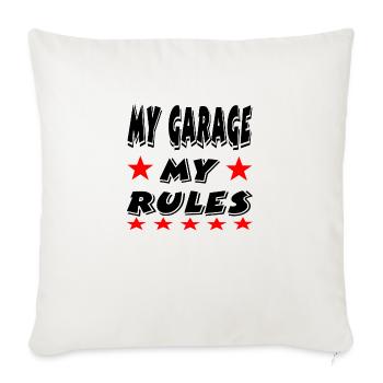 Garage - Housse de coussin décorative 45 x 45 cm - blanc nature - Devant