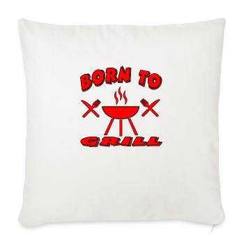 Griller - Housse de coussin décorative 45 x 45 cm - blanc nature - Devant