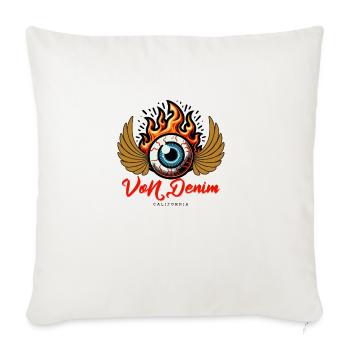 Von Denim - Californie - Housse de coussin décorative 45 x 45 cm - blanc nature - Devant