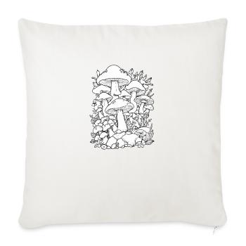 Mycètes - Housse de coussin décorative 45 x 45 cm - blanc nature - Devant