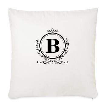 Letter B Decoration - Sofa pillowcase 17,3'' x 17,3'' (45 x 45 cm) - natural white - Front