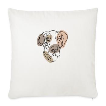 GREAT DANE, une ligne rétro - Housse de coussin décorative 45 x 45 cm - blanc nature - Devant