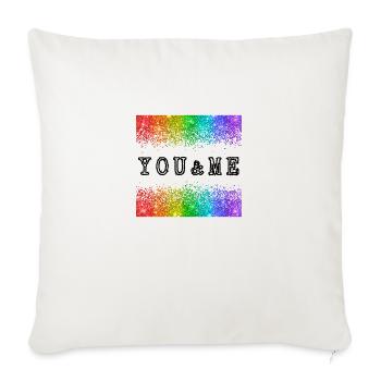 Toi et moi - Housse de coussin décorative 45 x 45 cm - blanc nature - Devant