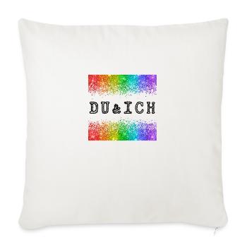 Toi et moi - Housse de coussin décorative 45 x 45 cm - blanc nature - Devant