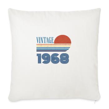 vintage 1968 - Housse de coussin décorative 45 x 45 cm - blanc nature - Devant