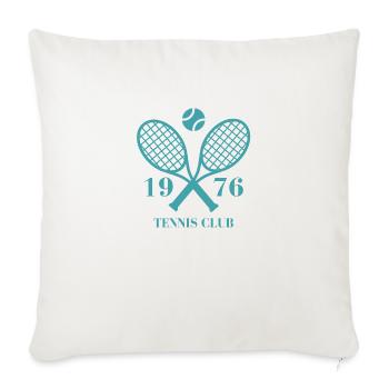 1976 tennis club - Housse de coussin décorative 45 x 45 cm - blanc nature - Devant