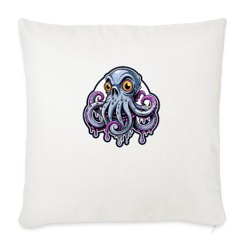 pieuvre - Housse de coussin décorative 45 x 45 cm - blanc nature - Devant