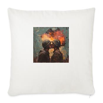 Liebe - Sofakissenbezug 45 x 45 cm - Naturweiß  - Vorne
