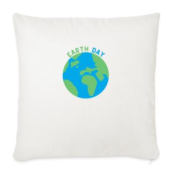 Jour de la Terre - Housse de coussin décorative 45 x 45 cm - blanc nature - Devant